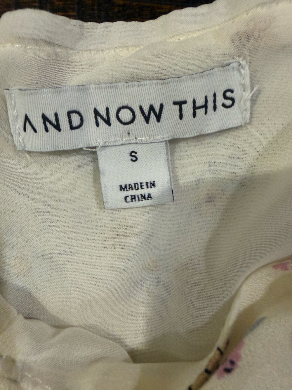And Now This Floral Puff Sleeve Midi Dress Cream Cottagecore Small - Picture 3 of 12